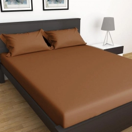 Sleepcosee | Fitted Bed Sheet | King Size | Dark Brown