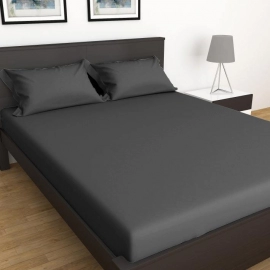 Sleepcosee | Fitted Bed Sheet | King Size | Black