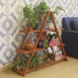 Barish Handcrafted Decor Floor Standing Planter | Firewood