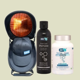 DHI Laser Cap With 272 Laser Diodes | Biotin Enriched Shampoo | Hair Vitamin | Combo