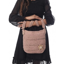 Happy Cultures | Fusion Jute Pink Crocheted Messenger Bag | Handcrafted
