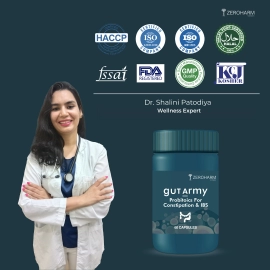 Zeroharm | Gut Army Probiotics For Constipation & IBS Veg Capsules | 2 Pack