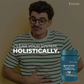 Zeroharm | Gut Army Probiotics For Constipation & IBS Veg Capsules | 2 Pack