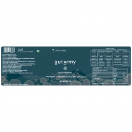 Zeroharm | Gut Army  Prebiotic & Probiotic Capsules | 100 Billion CFU & 25 Strains | 60 Capsules