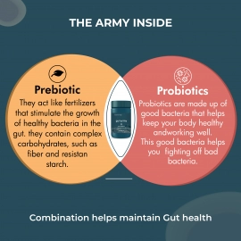 Zeroharm | Gut Army  Prebiotic & Probiotic Capsules | 100 Billion CFU & 25 Strains | 60 Capsules