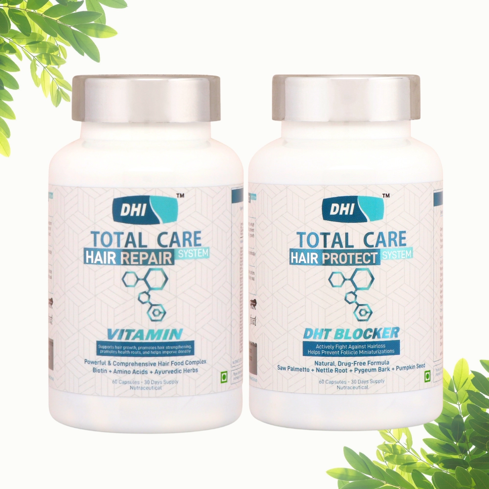 DHI Hair Vitamins | DHT Blocker | Combo | 60 Capsules