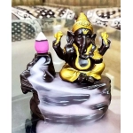 Handcrafted Meditation Monk Ganesha Smoke Backflow Cone Incense Holder 