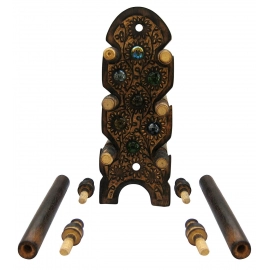 Handmade Wooden Bangle Holder Jewellery Stand for Women Carving 12 Inches 