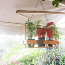 Barish Handcrafted Decor Hanging Planter Frame | Single | Rubberwood