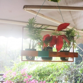 Barish Handcrafted Decor Hanging Planter Frame | Single | Firewood