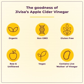 Jivisa | Apple Cider Vinegar With Mother | Raw Himalayan & Organic | 1 Bottle (500 ML)