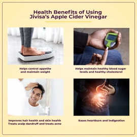 Jivisa | Apple Cider Vinegar With Mother | Raw Himalayan & Organic | 1 Bottle (500 ML)