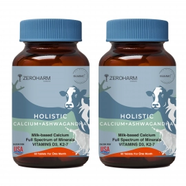 Zeroharm | Holistic Calcium And Ashwagandha | For Muscles, Bone And Joint Health | 60 Tablets