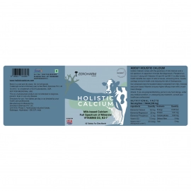 Zeroharm  | Holistic Calcium Tablets | With Vitamin D3, K2-7, Magnesium & Phosphorous | 120 Tablets