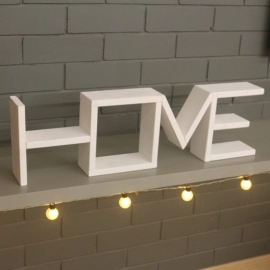 Barish Handcrafted Decor Love Table Shelf | Home Decor | White