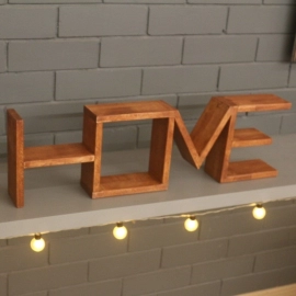 Barish Handcrafted Decor Love Table Shelf | Home Decor | Firewood