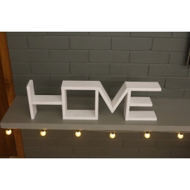 Barish Handcrafted Decor Love Table Shelf | Home Decor | White