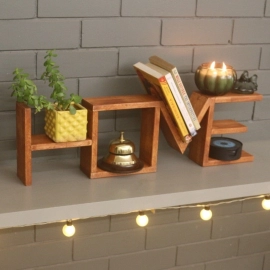Barish Handcrafted Decor Love Table Shelf | Home Decor | Firewood