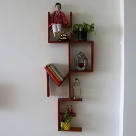 Barish Handcrafted Decor Home Wall Shelf | Firewood