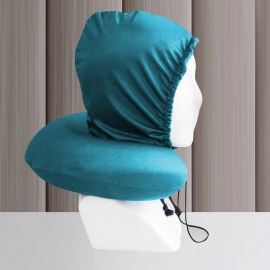 Sleepcosee | Hoodie Neck Pillow | Cyan Blue