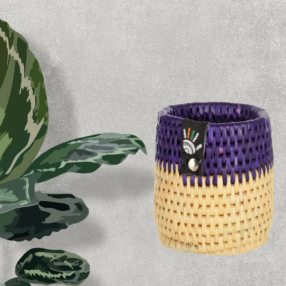 Happy Cultures | Iconic Purple Pen Stand | Handcrafted