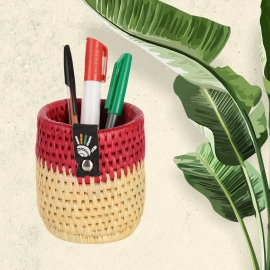 Happy Cultures | Iconic Red Pen Stand | Handcrafted
