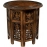 Jaipur Solid Wood Hand Carved Accent Coffee Table | 18 Inch Round Top - 18 Inch High