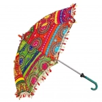 Jaipur Traditional Handicraft Embroidered Work Cotton Umbrella