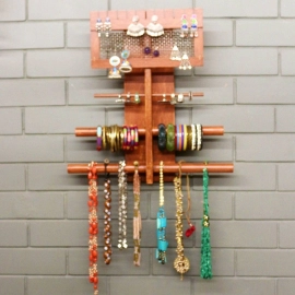 Barish Handcrafted Decor Jewellery Organiser For Home | Firewood