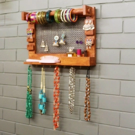 Barish Handcrafted Decor Jewellery Organiser For Home | Firewood