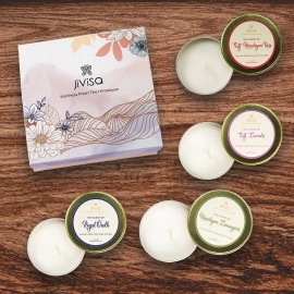 Jivisa| Luxury Soy Wax Candle Gift Box ( Pack of 4)