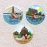 Happy Cultures | Kumbh Mela Fridge Magnets | 3 Inch | Set Of 3