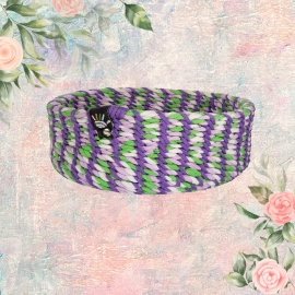 Happy Cultures | Lavender Yarn Braided Basket | Handcrafted