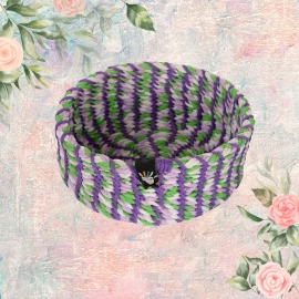 Happy Cultures | Lavender Yarn Braided Basket | Handcrafted