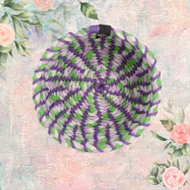 Happy Cultures | Lavender Yarn Braided Basket | Handcrafted