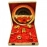 Laxmi Ganesha Embossed Work Gold Plated Pooja Aarti Thali | Set of 7 Pieces with Box Packing