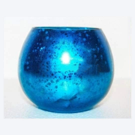 Barish Handcrafted Decor T Light Holder Goblet | Blue