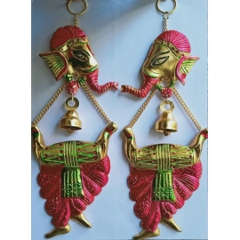 Lord Ganesha With Dhol Wall Hanging | Set Of 2