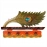 Lord Krishna Bansuri and Peacock Feather Pattern Wooden Key Holder with Painting Work 