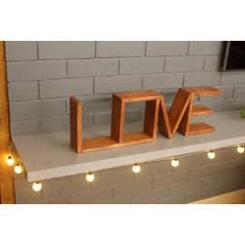 Barish Handcrafted Decor Love Table Shelf | Firewood