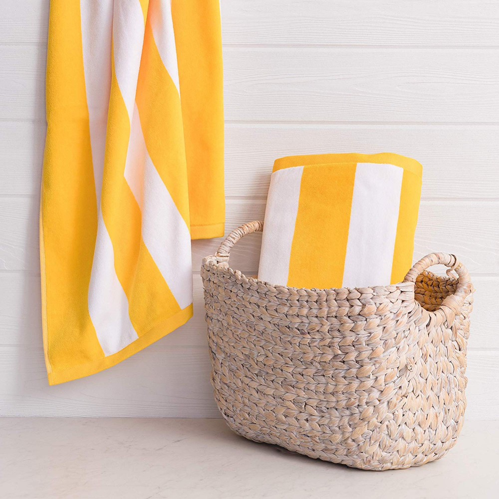 Golden Towelling Beach Bag