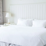 Sleepcosee | Luxury Cotton White Bed Linen | Strip | Single Size