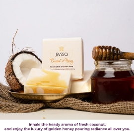 Jivisa | Coconut & Honey Ayurvedic Soap | 100g