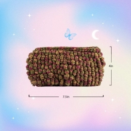 Happy Cultures | Magenta Multicolor Crocheted Pouch | Handcrafted