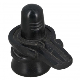 Marble Black Soapstone Statue 5 inch Statuette For Puja Shivling