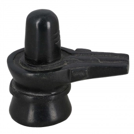 Marble Black Soapstone Statue 5 inch Statuette For Puja Shivling