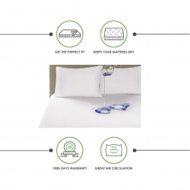 Sleepcosee | Mattress Protector For Your Mattress Protection | Single Bed | 75" x 36" Inch | Grey