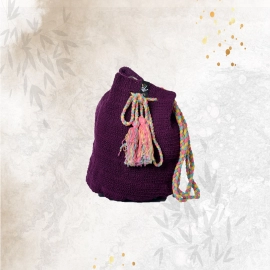 Happy Cultures | Mauve Tassel Potli Bag | Handcrafted
