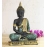 Meditating Buddha Decorative Showpiece | Black, Golden