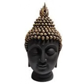 Meditating Buddha Head Face Figurine Statue for Home Decor | Resin Buddha Face Home Decor